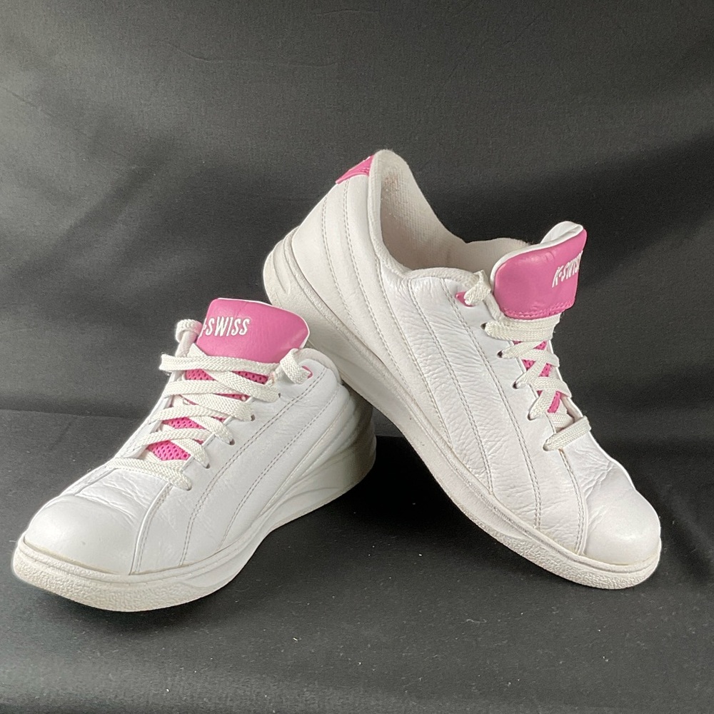 Vintage K-Swiss Tongue Twister K-Swiss Kids' Sneakers in‎ White and Pink